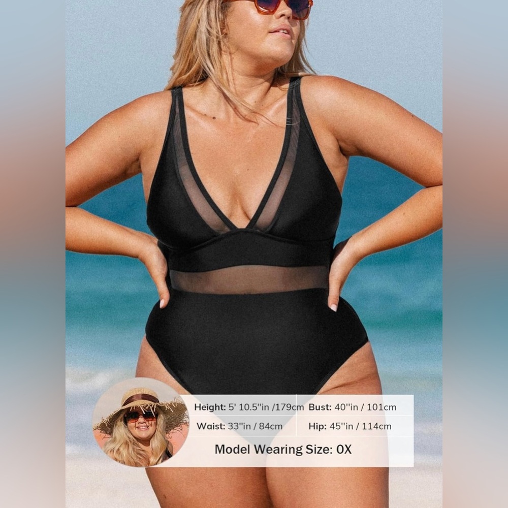 Cupshe Black One-Piece Swimsuit